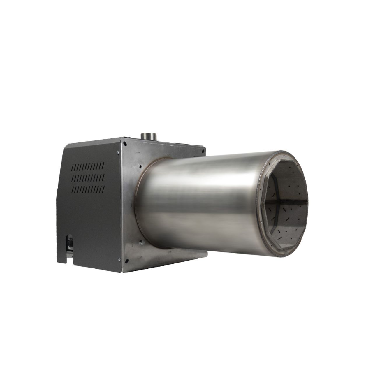 Wood Pellet Burner Pyro 450 Pro - 100-450kW Left Side - Industrial Equipment Megatherm