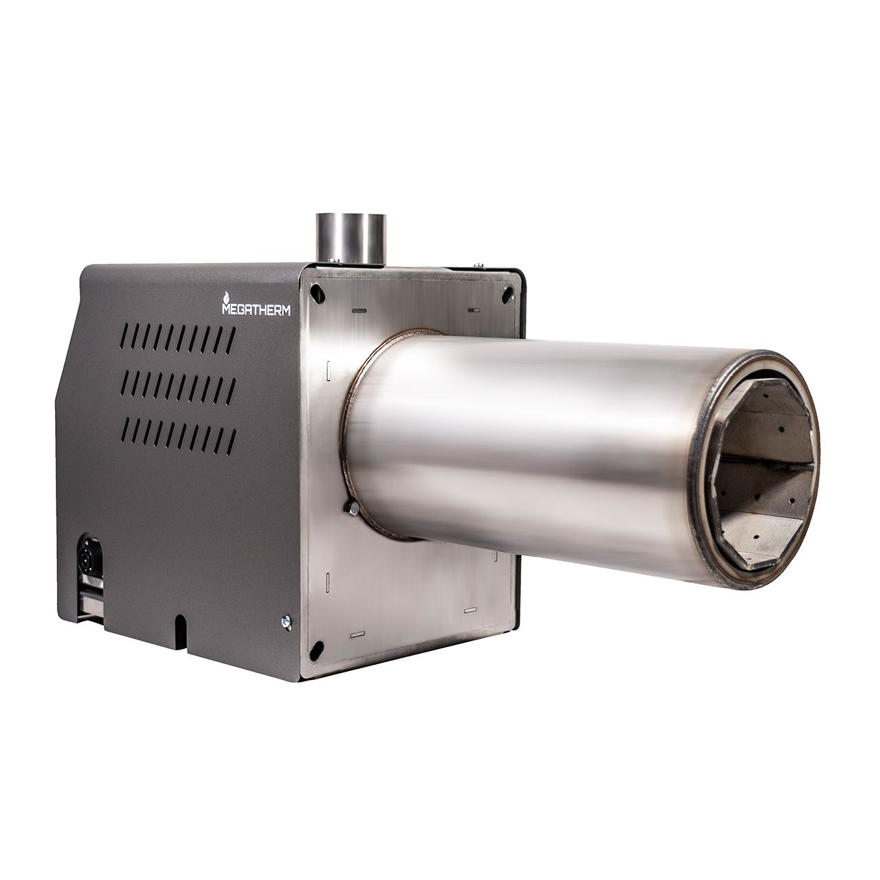 Wood Pellet Burner Pyro 150 Pro - Left Front Side - Industrial Equipment Megatherm
