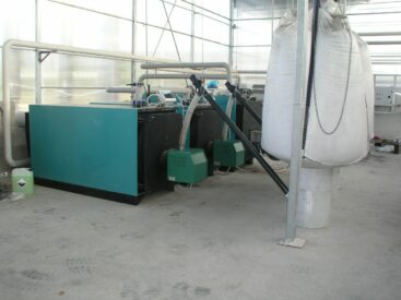 Pyro 250 Pro Installation of 2 Wood Pellet Burners in oil fired boiler in a greenhouse in Athens - Megatherm