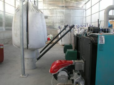 Pyro 250 Pro Installation of 2 Wood Pellet Burners in oil fired boiler in a greenhouse in Athens - Megatherm