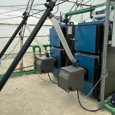 Pyro 150 Pro Εγκατάσταση Καυστήρα Wood Pellet σε Λέβητες Πετρελαίου σε Θερμοκήπιο στην Ελλάδα