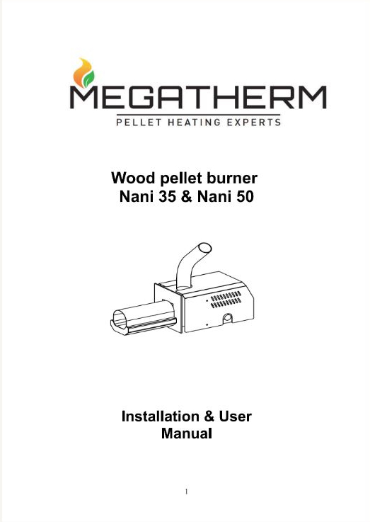 Installation & User Manual for Wood Pellet Burner Nani 35 & Nani 50 Image