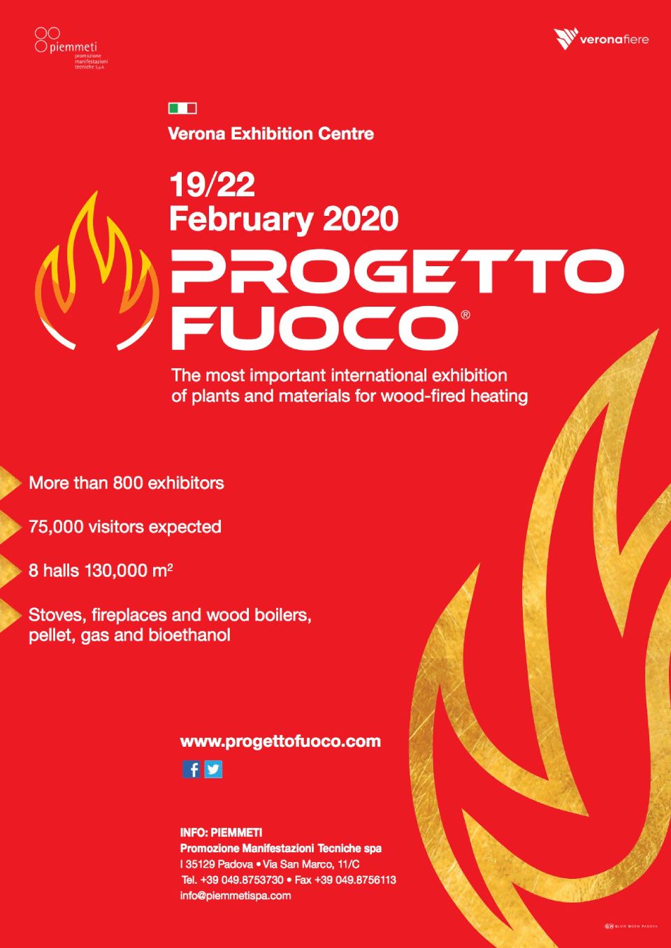 Progetto Fuoco 2020 International Exhibition for Biomass & Wood Heating - Megatherm