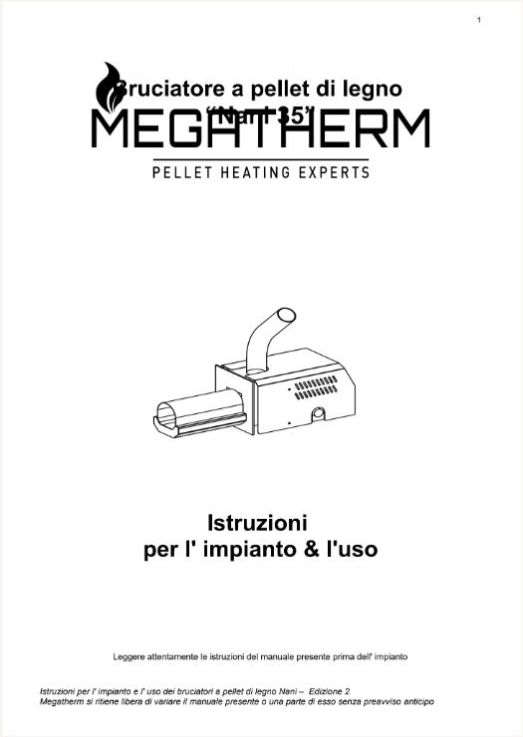 Istruzioni per l'installazione e l'uso - Nani 35 & Nani 50 Megatherm